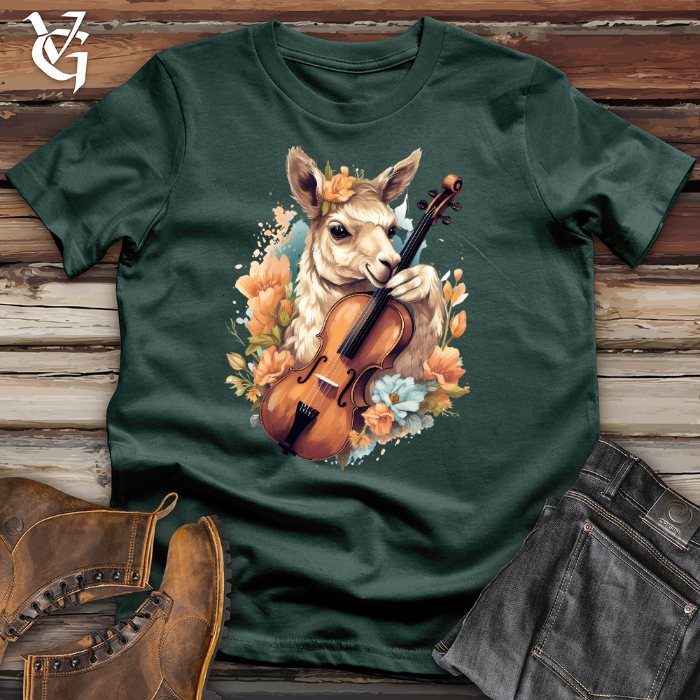 Viking Goods Llama Violinist Cotton Tee Forest / L
