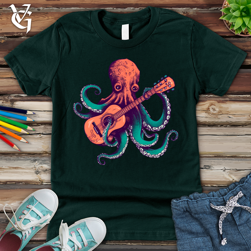 Viking Goods Octopus Guitarist Youth Tee Forest / L