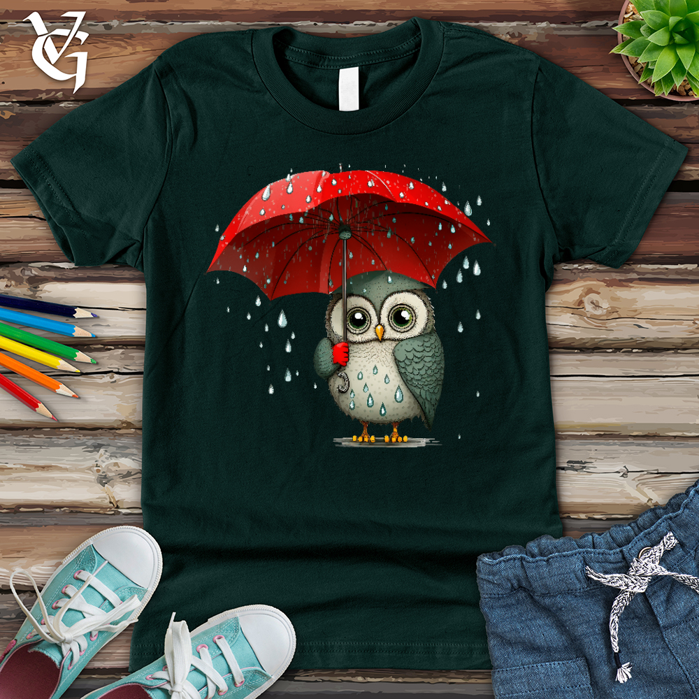 Viking Goods Owl in the Rain Youth Tee Forest / L