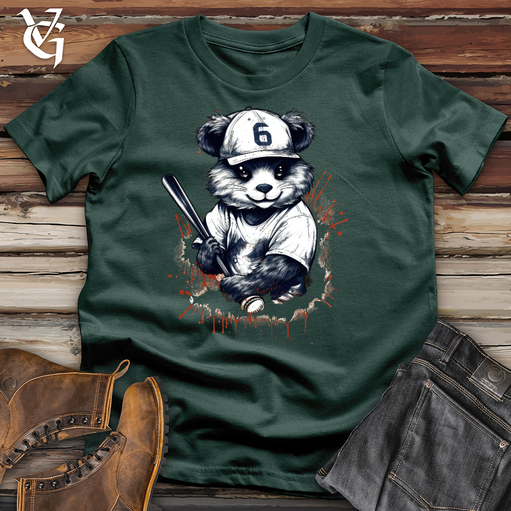 Viking Goods Panda Baseball Player Cotton Tee Forest / L