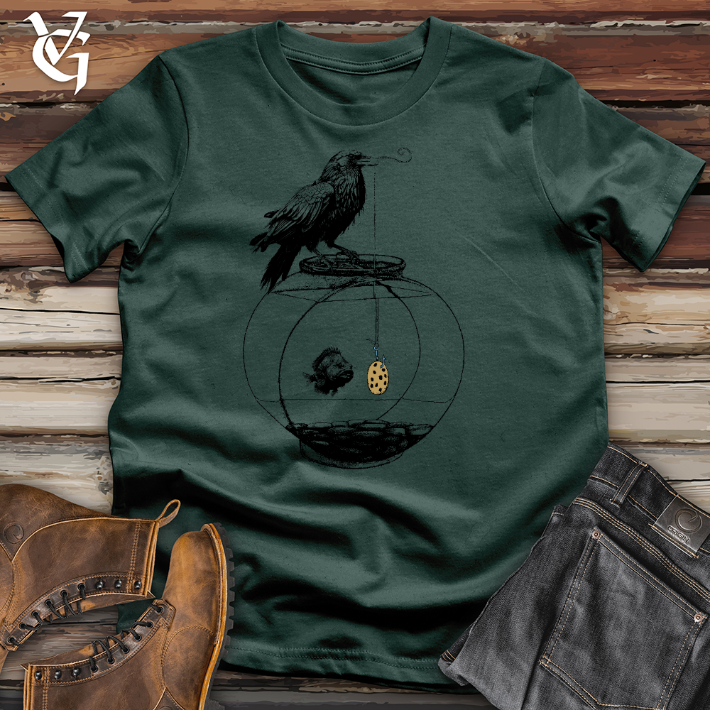 Viking Goods Raven Fishing Cotton Tee Forest / L