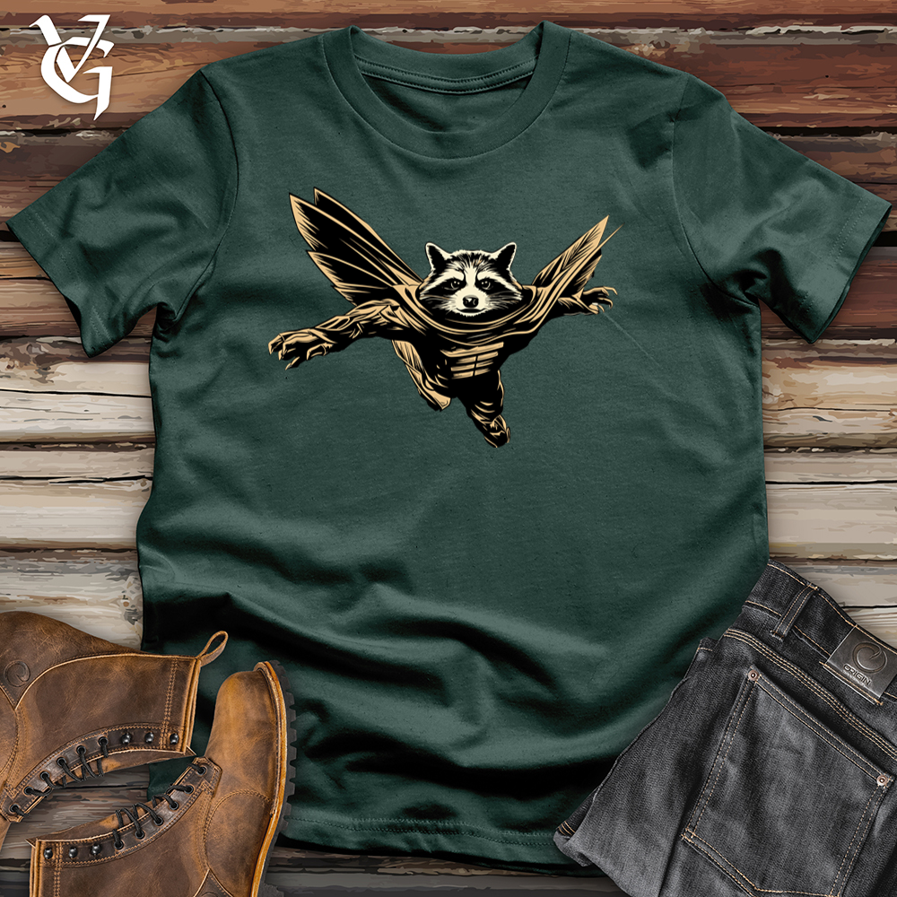 Viking Goods Retro Raccoon Aviator Cotton Tee Forest / L