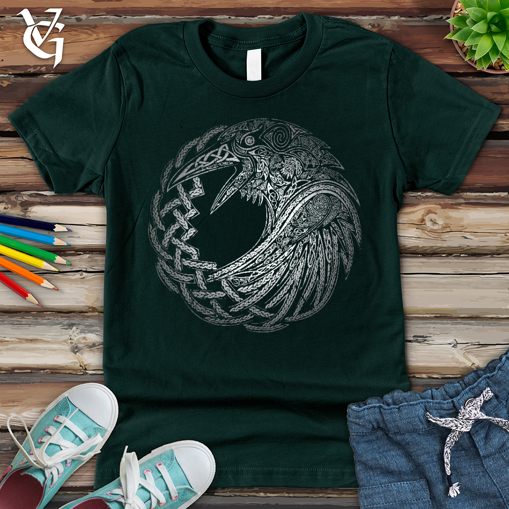 Viking Goods Silver Glass Raven Youth Tee Forest / L