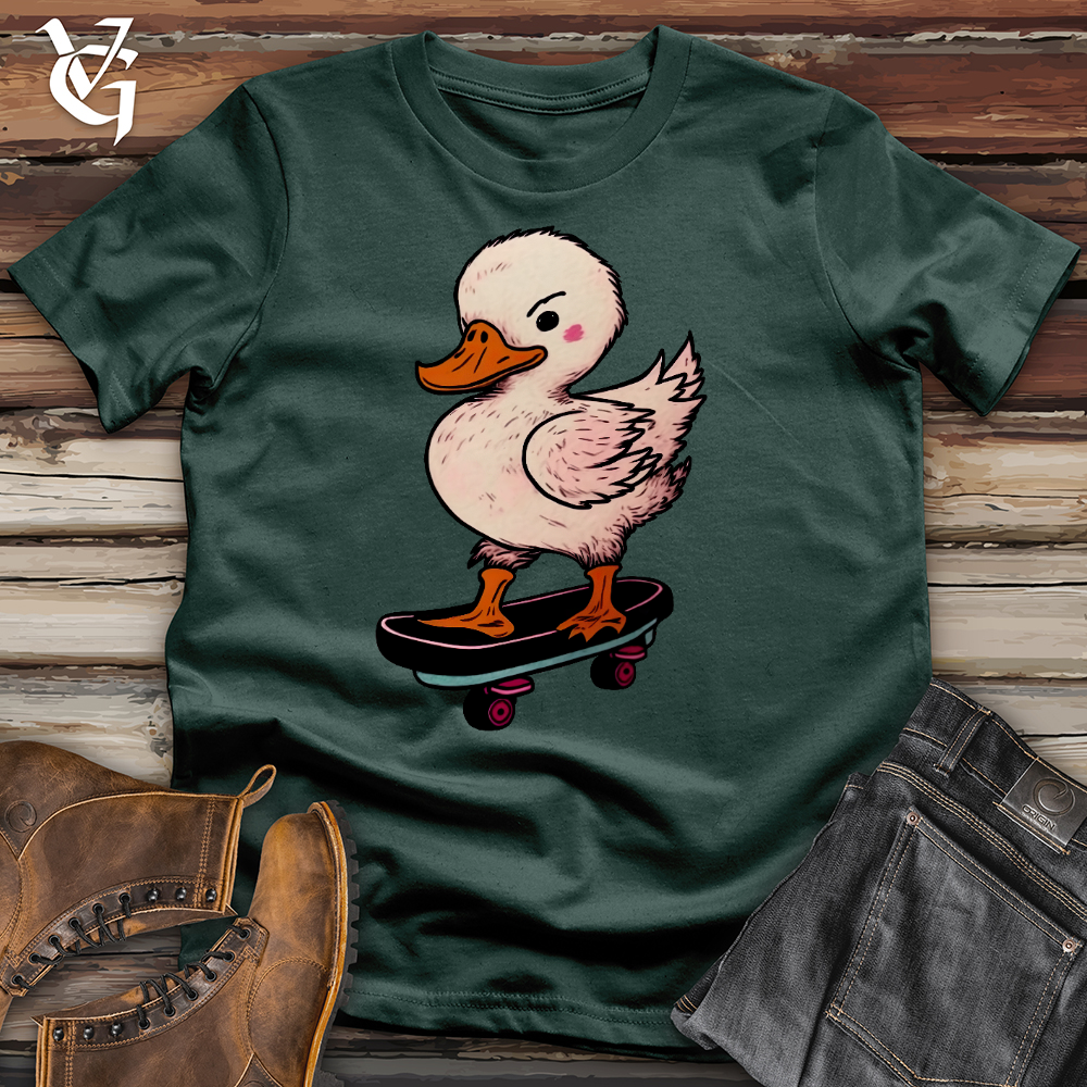 Viking Goods Skateboarding Duck Cotton Tee Forest / L