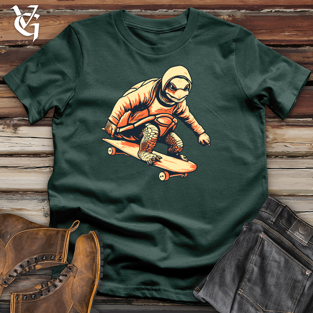 Viking Goods Skating Turtle Cotton Tee Forest / L