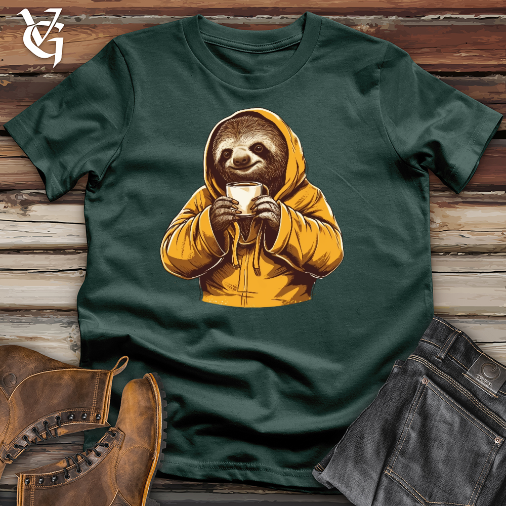 Viking Goods Sloth Coffee Cotton Tee Forest / L