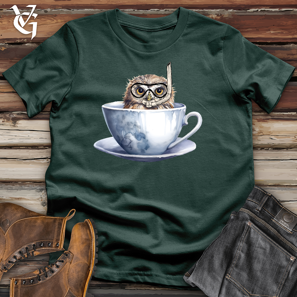 Viking Goods Snorkeling Owl Cotton Tee Forest / L