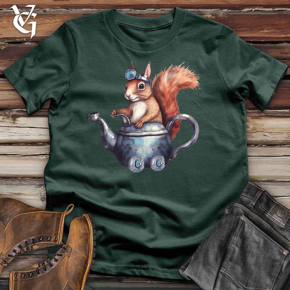 Viking Goods Squirrel Tea Pot Ride Cotton Tee Forest / L
