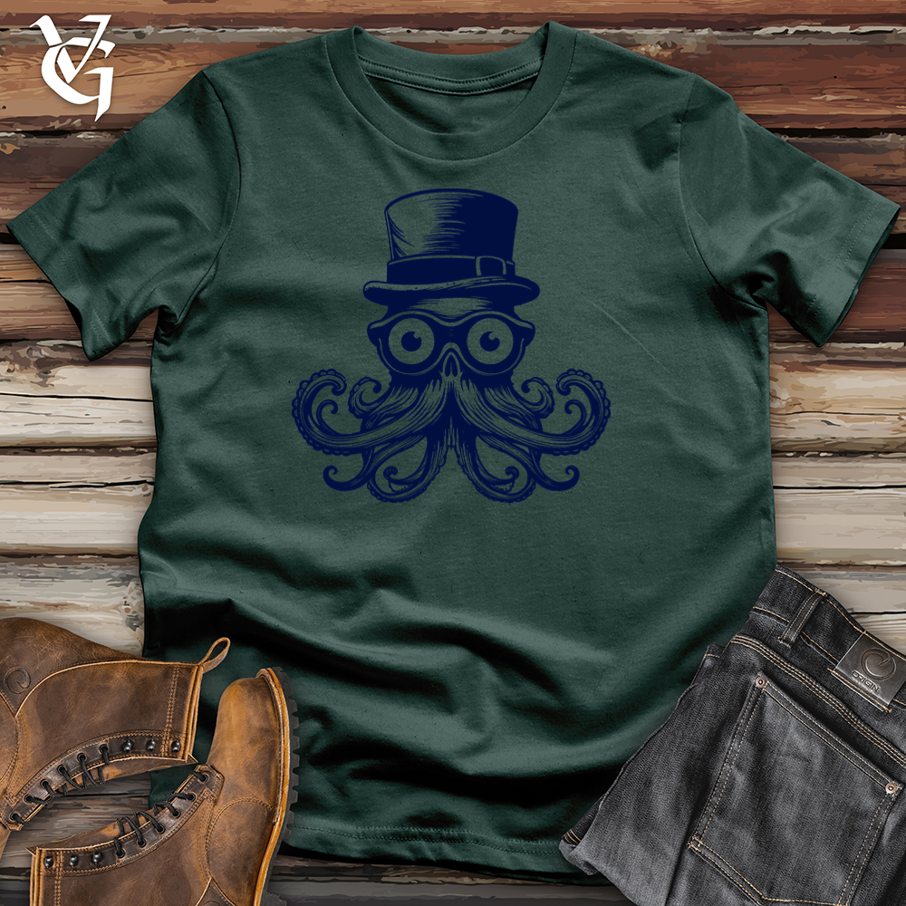 Viking Goods Steampunk Cephalopod Elegance Cotton Tee Forest / L