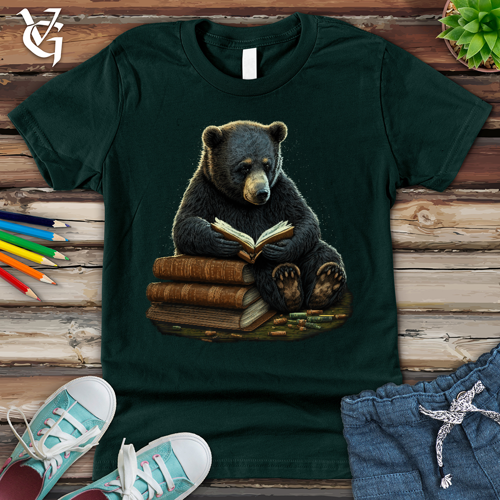 Viking Goods Studious Bear Youth Tee Forest / L