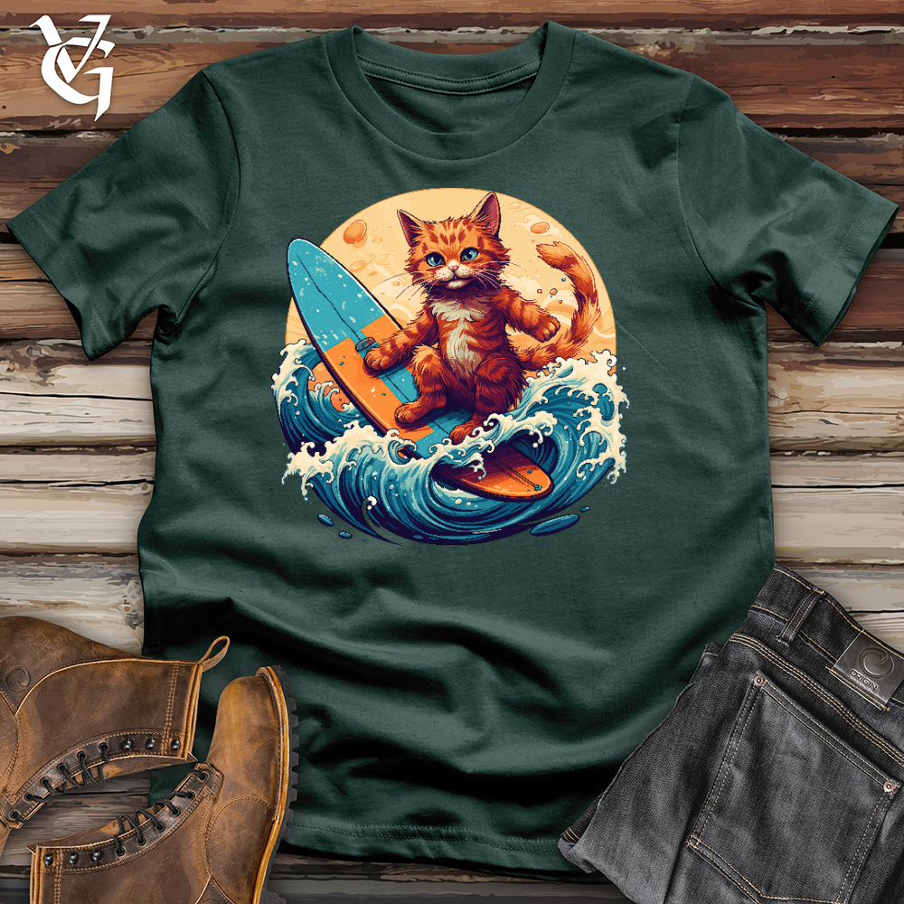 Viking Goods Surf'n Cat Cotton Tee Forest / L