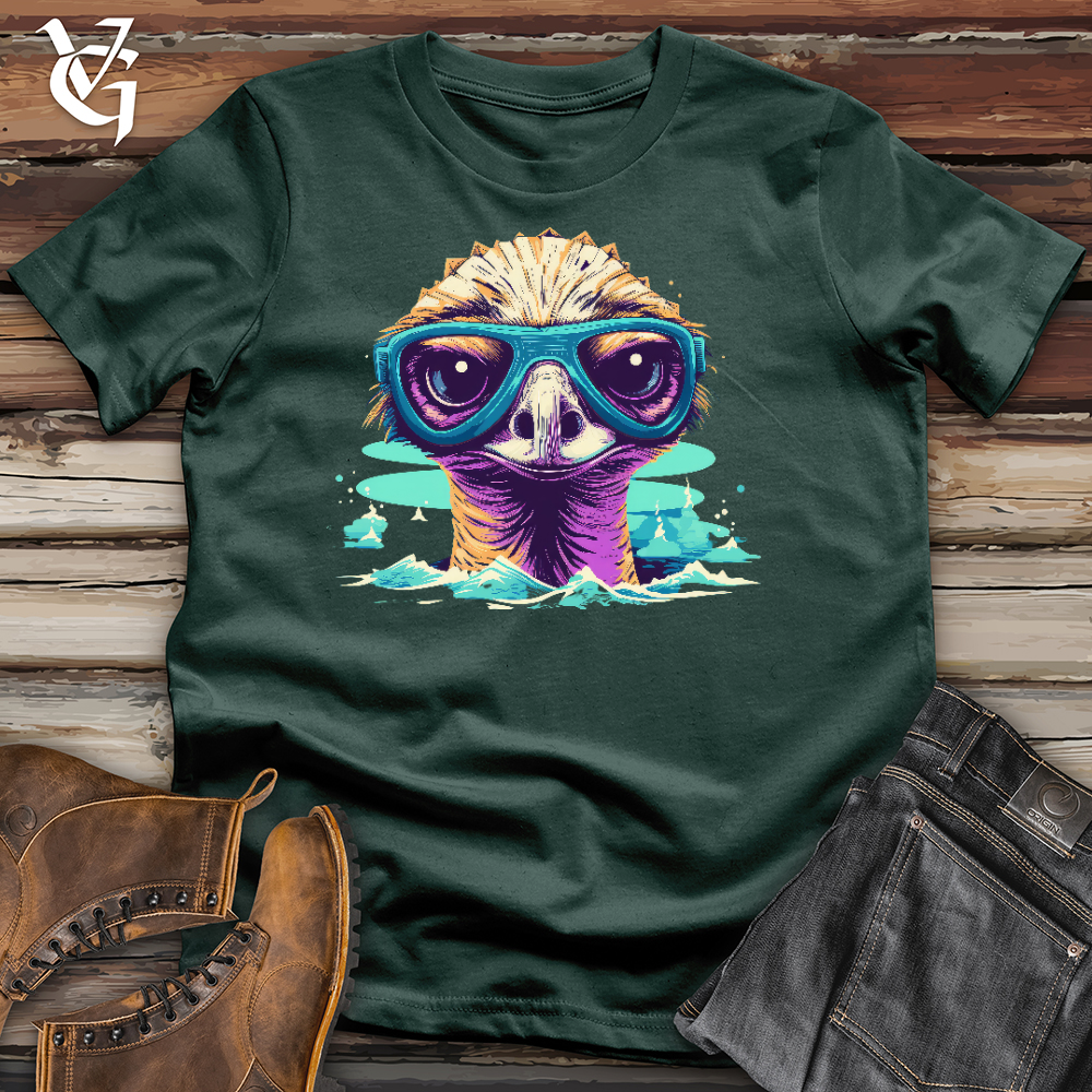 Viking Goods Swimming Ostrich Cotton Tee Forest / L