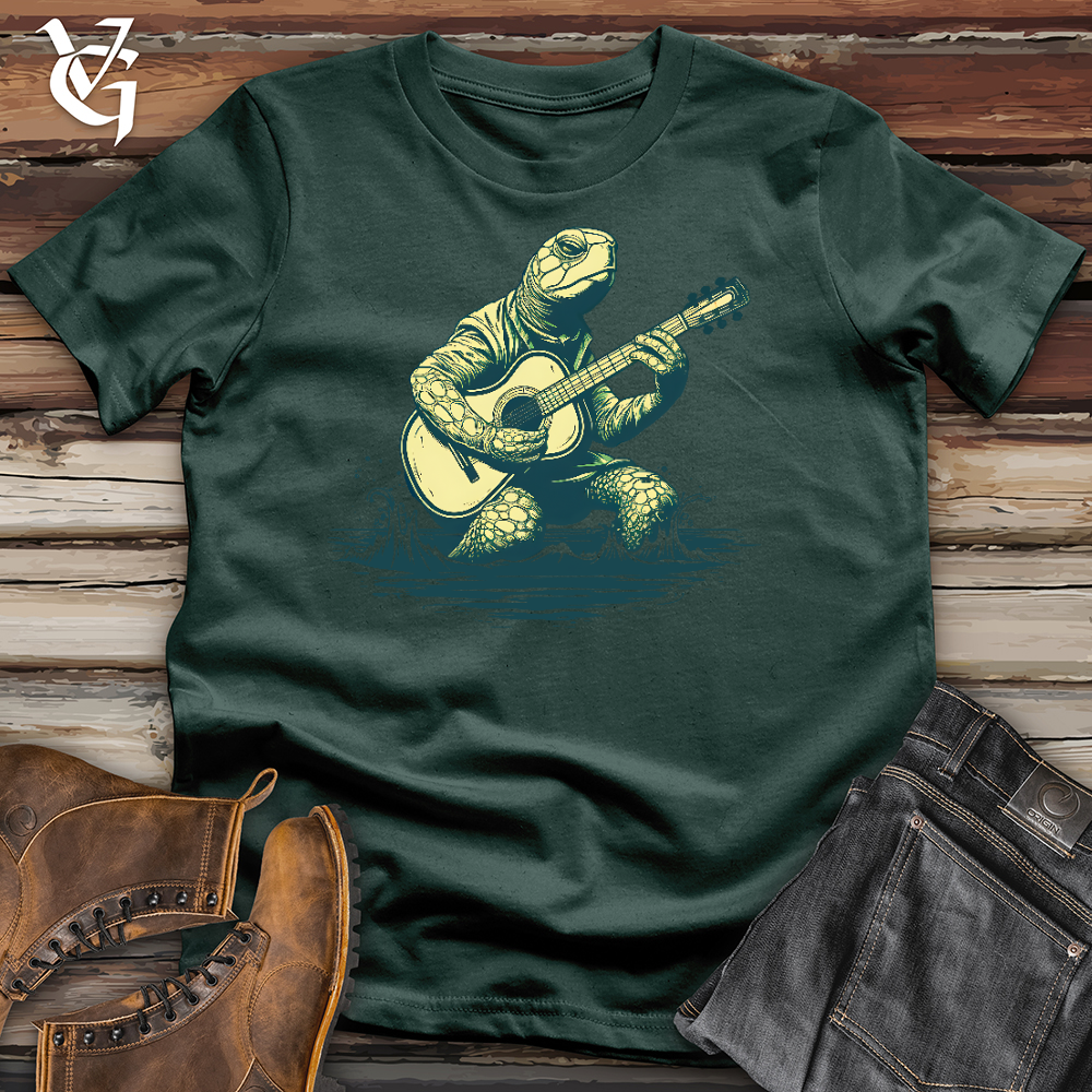 Viking Goods Turtle Playing Guitar Cotton Tee Forest / L