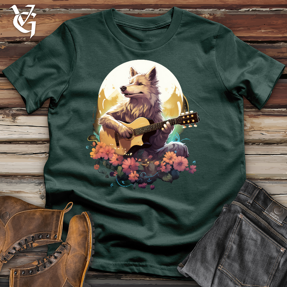 Viking Goods Wolf Guitarist Cotton Tee Forest / L