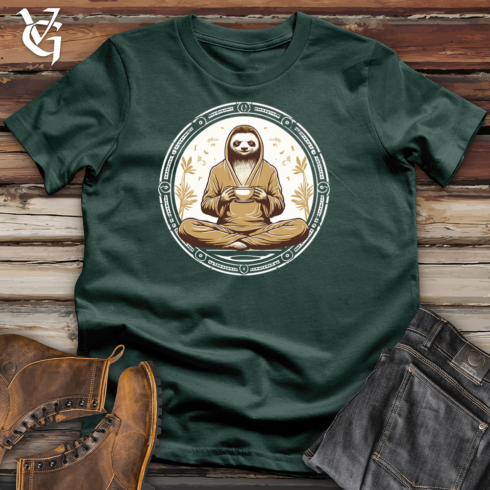 Viking Goods Zenful Sloth Sip Cotton Tee Forest / L
