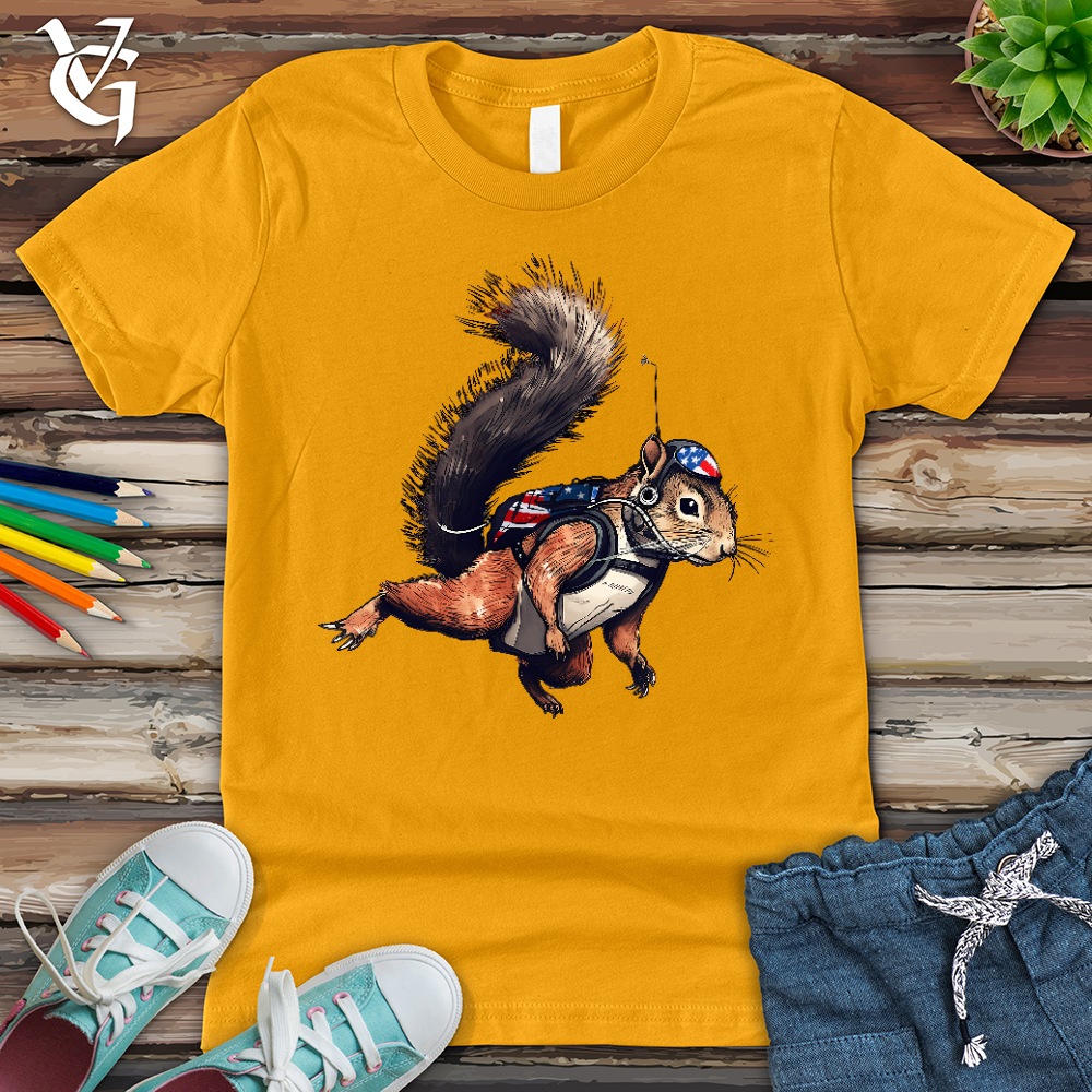 Viking Goods American Skydiving Squirrel Youth Tee Gold / L
