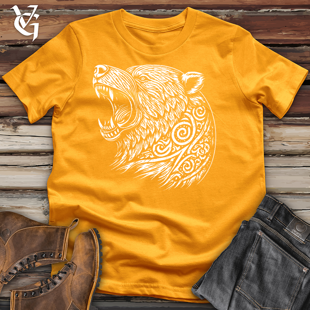 Viking Goods Back Off Bear Cotton Tee Gold / L