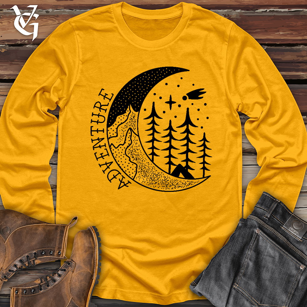 Viking Goods Camping Adventure Badge Long Sleeve Gold / L
