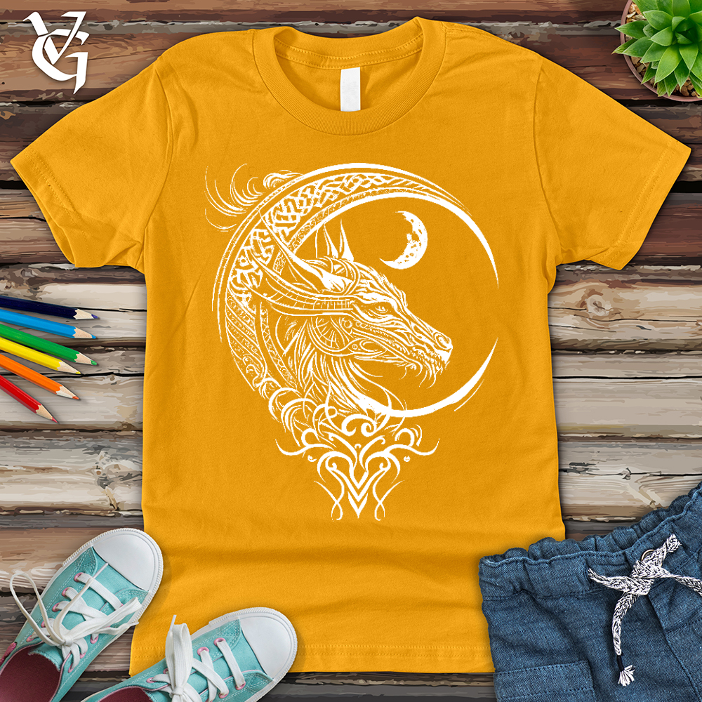 Viking Goods Celtic Dragon and Moon Youth Tee Gold / L