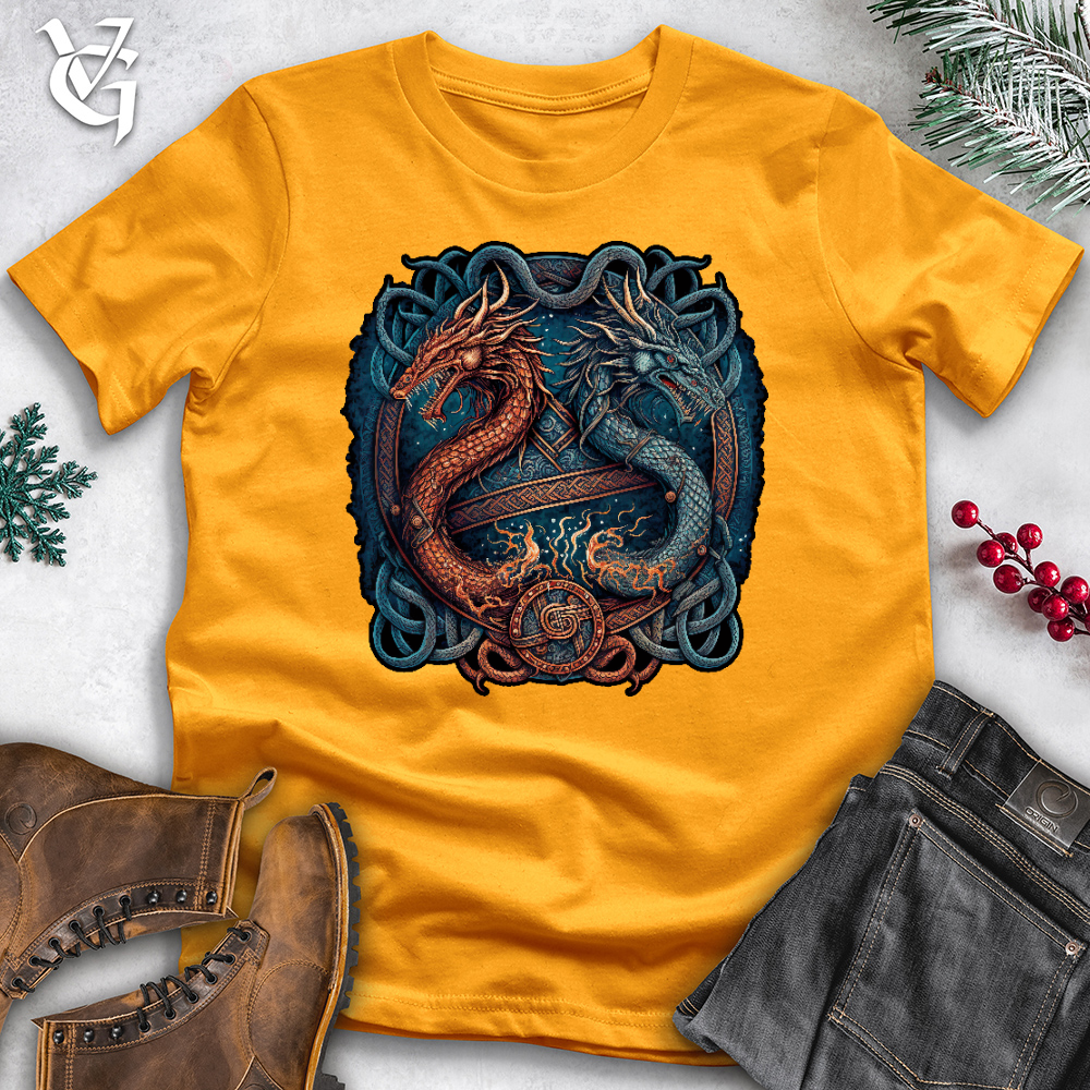 Viking Goods Double Trouble Dragon Cotton Tee Gold / L