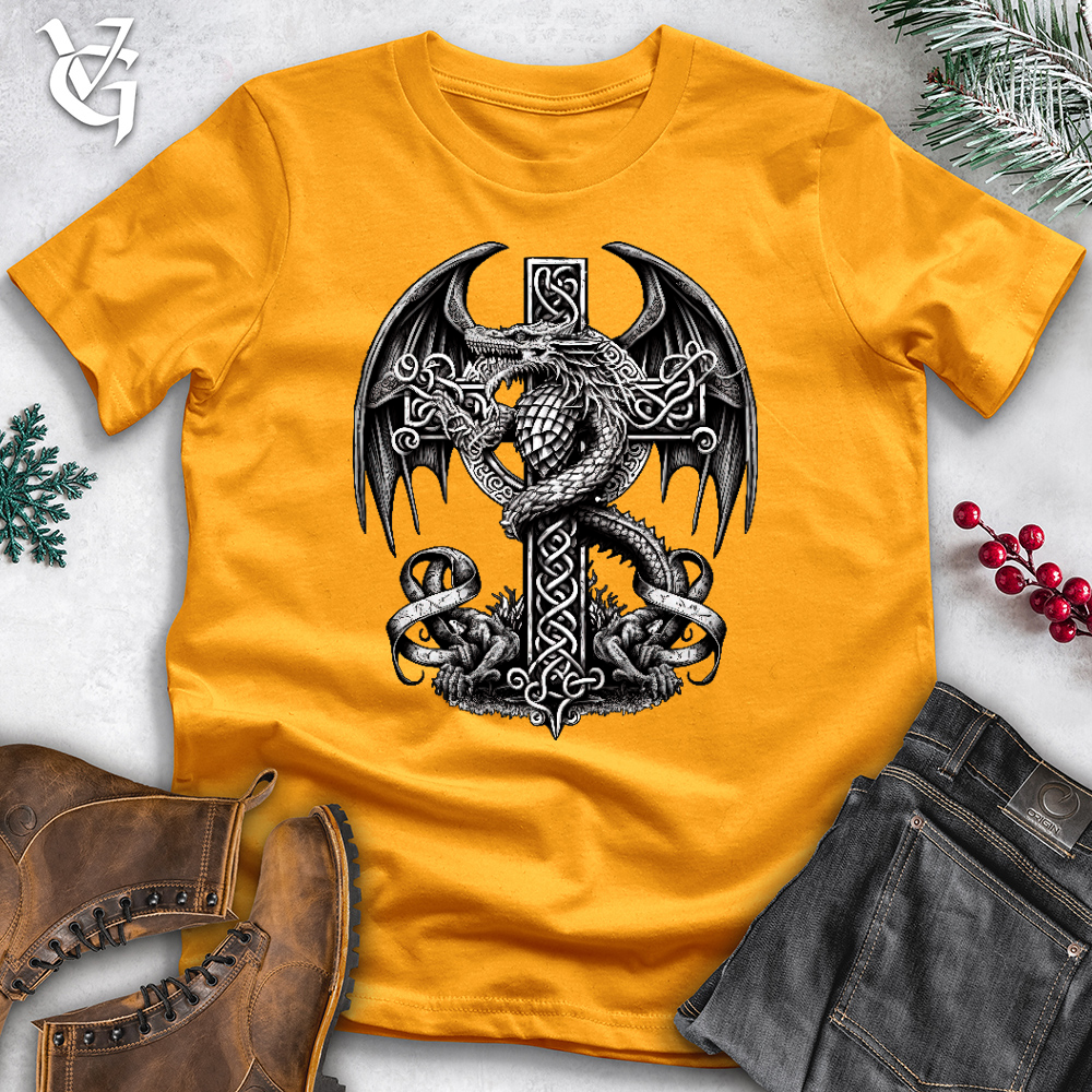 Viking Goods Dragon Protector Cotton Tee Gold / L