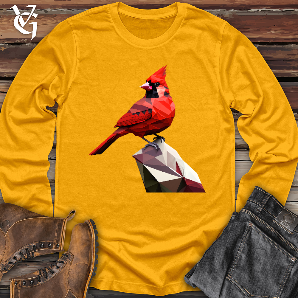 Viking Goods Geometric Cardinal Bird Long Sleeve Gold / L
