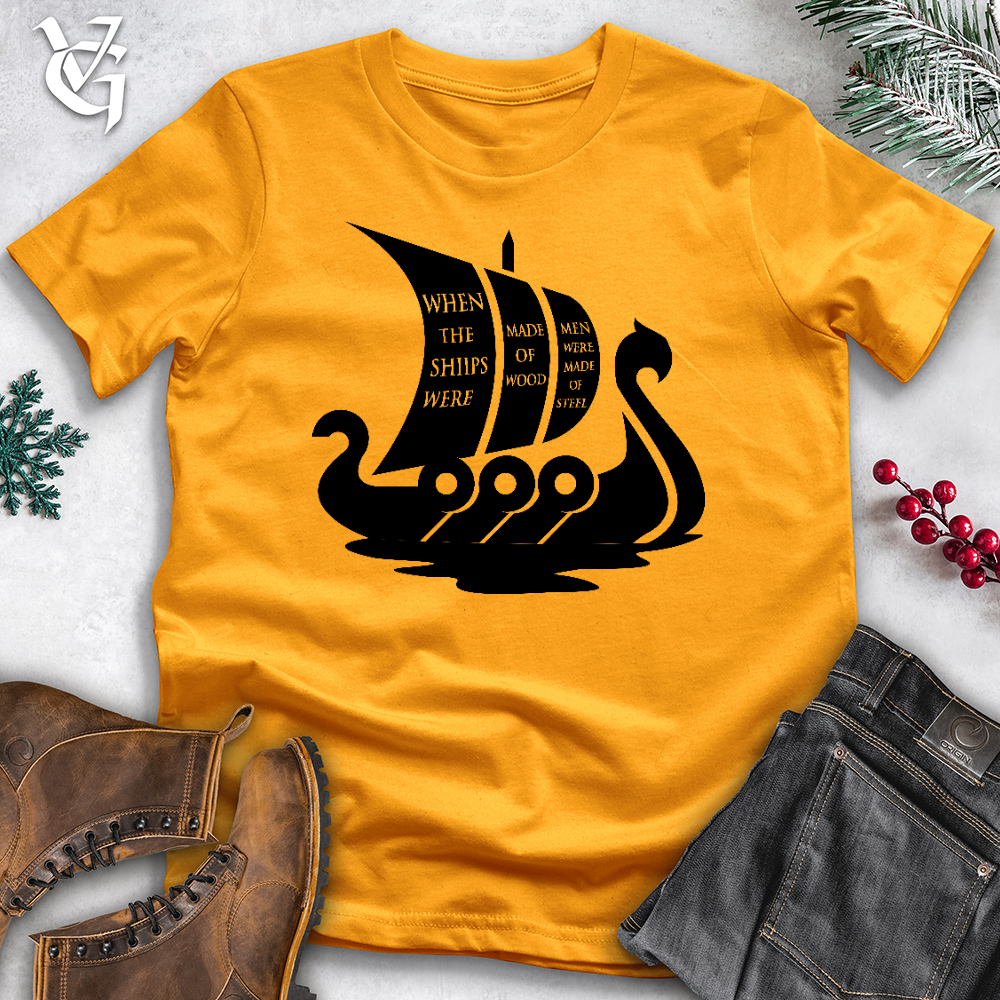 Viking Goods Made of Steel Cotton Tee Gold / L