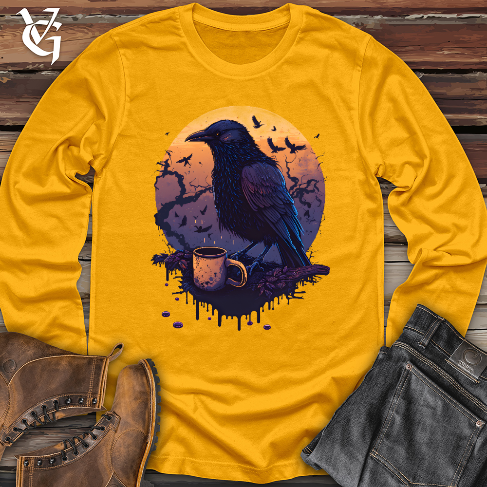 Viking Goods Morning Raven Brew Long Sleeve Gold / L