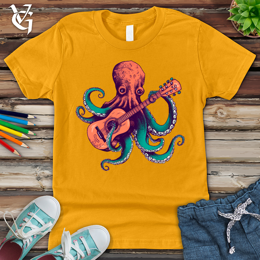 Viking Goods Octopus Guitarist Youth Tee Gold / L