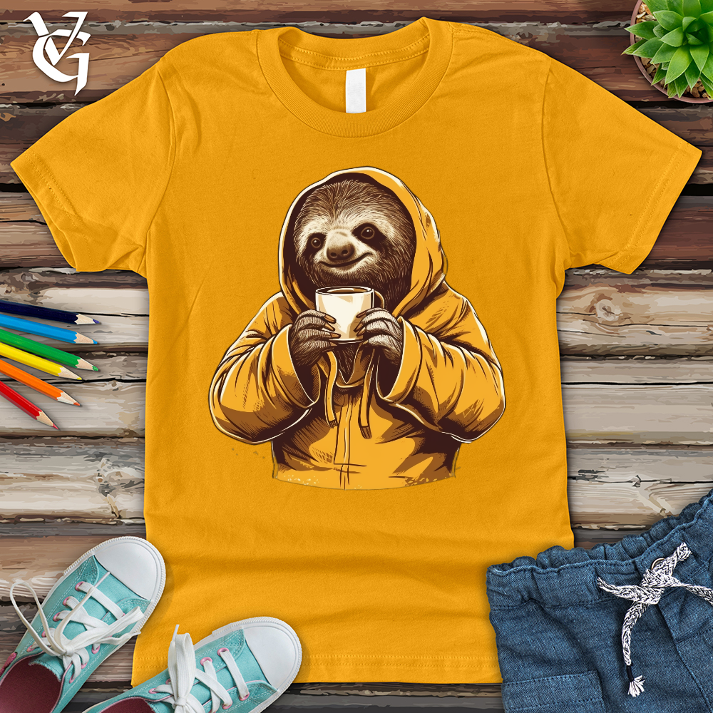 Viking Goods Sloth Coffee Youth Tee Gold / L