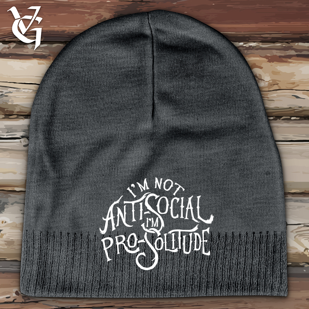 Viking Goods I'm Not AntiSocial Cotton Beanie Navy