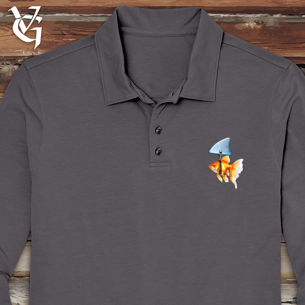 Viking Goods Goldfish Shark Fin Long Sleeve Polo Graphite / L