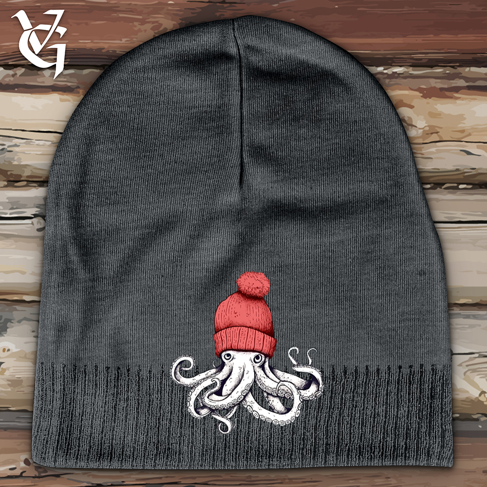 Viking Goods Octopus Chillin Cotton Beanie Graphite