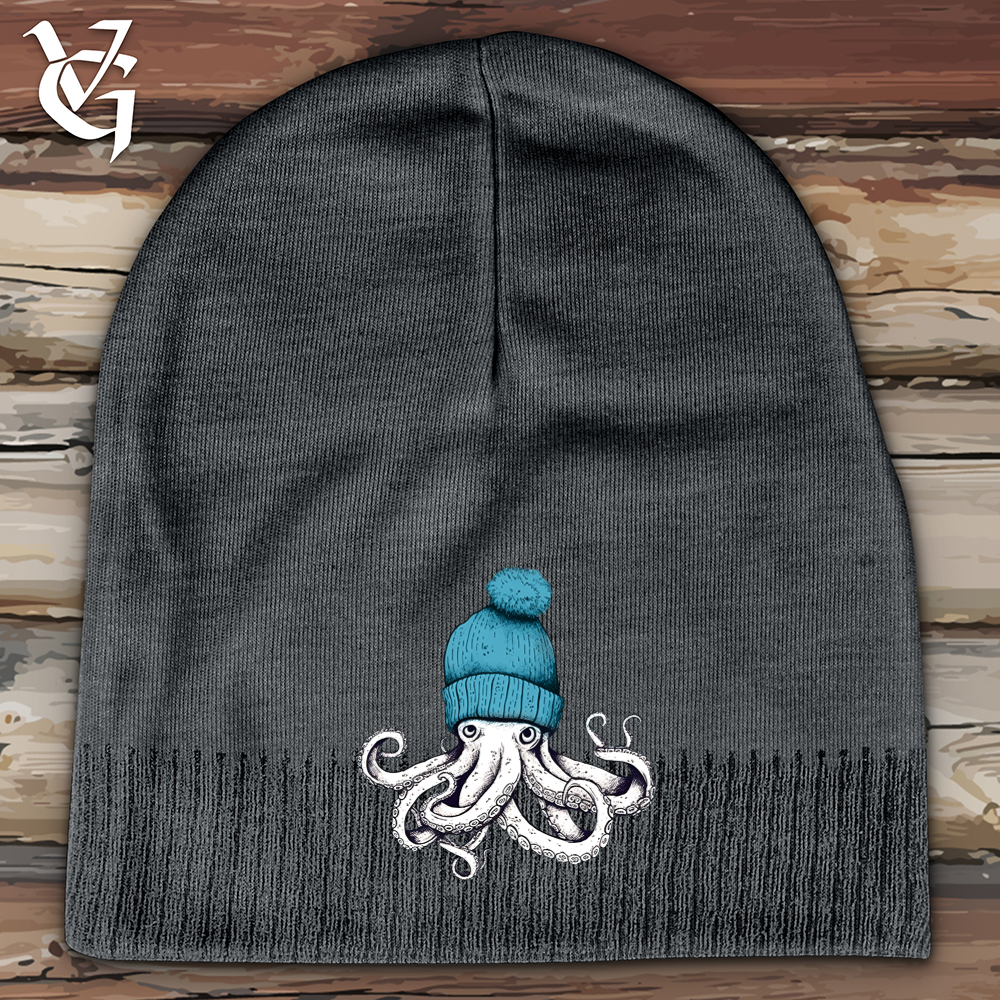 Viking Goods Octopus Wearing Cotton Beanie Graphite
