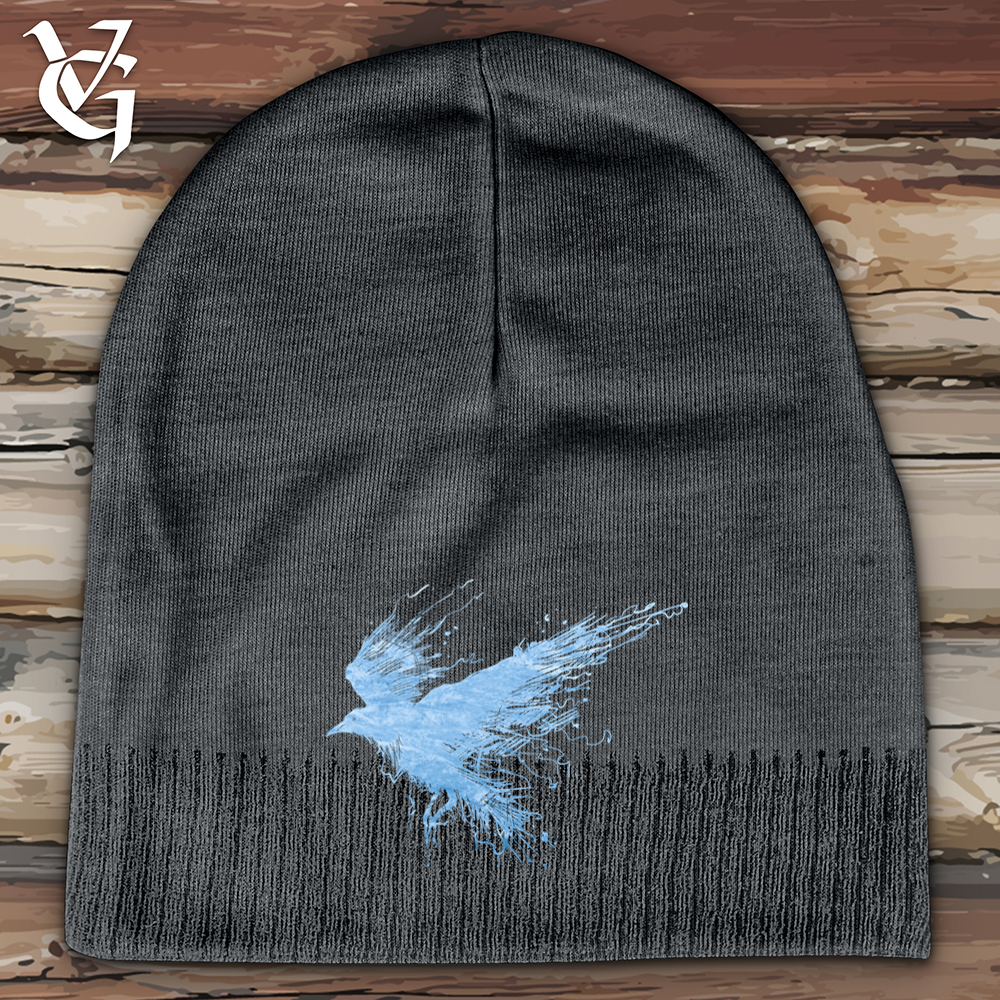 Viking Goods Smokey Winter Raven Cotton Beanie Navy