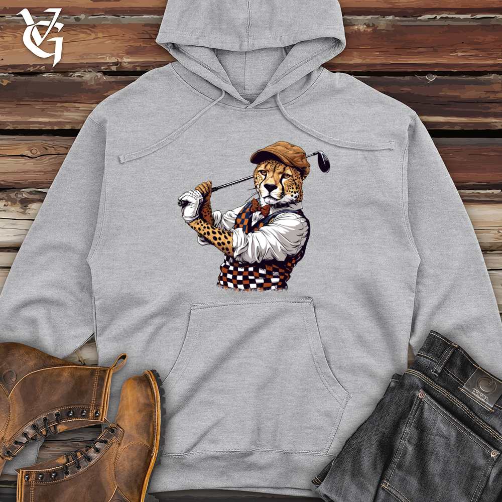 Viking Goods Cheetah Golf Swagger Midweight Hooded Sweatshirt Grey Heather / L
