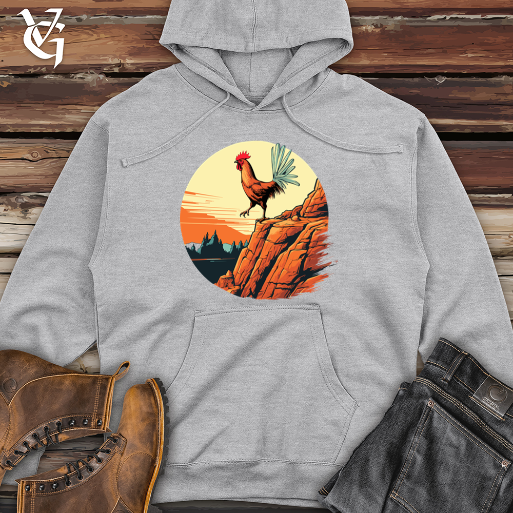 Viking Goods Chicken Cliffs Midweight Hooded Sweatshirt Grey Heather / L