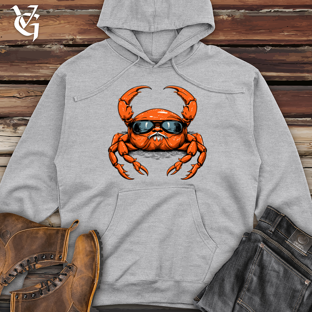 Viking Goods Crab Coastal Crawl Midweight Hooded Sweatshirt Grey Heather / L
