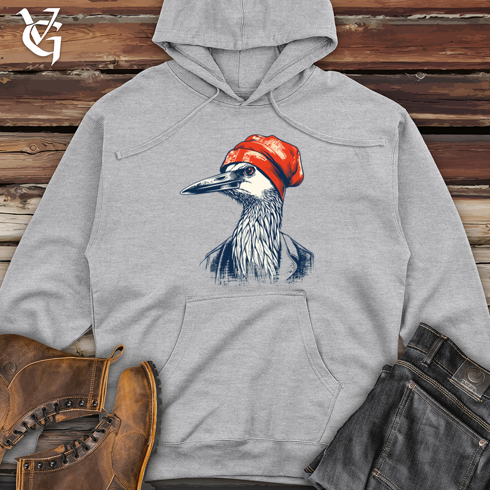 Viking Goods Crane Beanie Bliss Midweight Hooded Sweatshirt Grey Heather / L