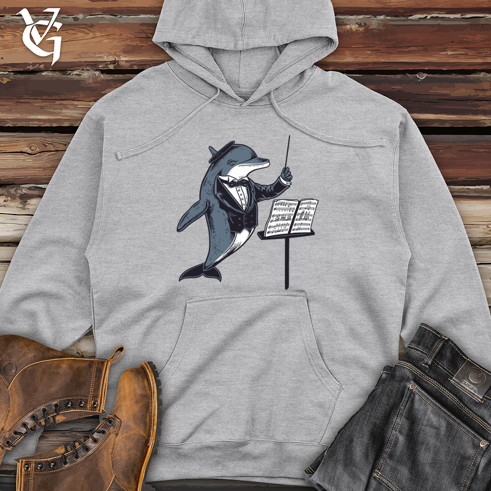 Viking Goods Dolphin Maestro Elegance Midweight Hooded Sweatshirt Grey Heather / L