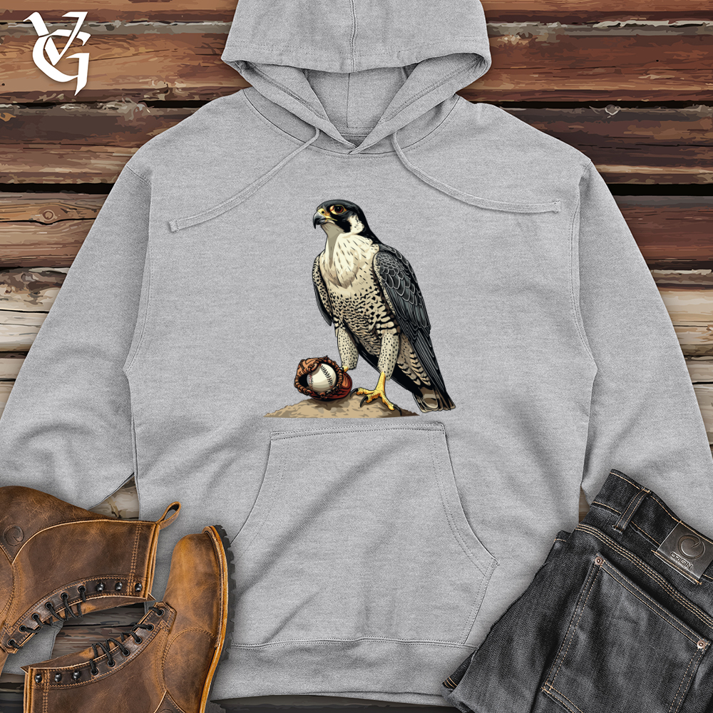 Viking Goods Falcon Baseball Champion Midweight Hooded Sweatshirt Grey Heather / L