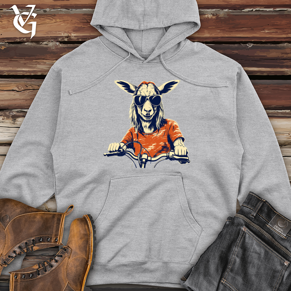 Viking Goods Goat Cycle Quest Midweight Hooded Sweatshirt Grey Heather / L