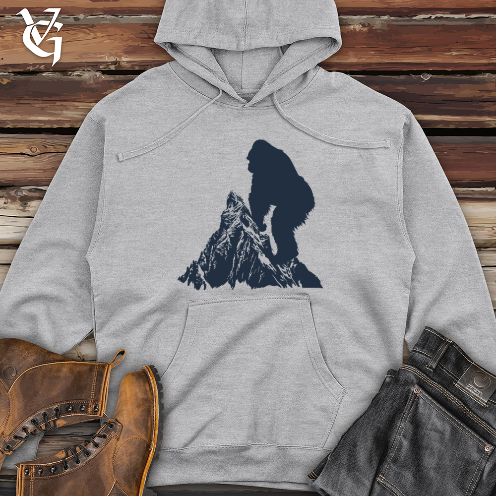 Viking Goods Gorilla Mountain Silhouette Midweight Hooded Sweatshirt Grey Heather / L