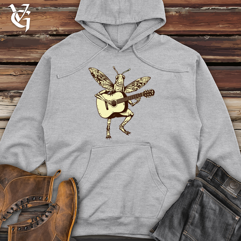 Viking Goods Grasshopper Melody Meadow Strings Midweight Hooded Sweatshirt Grey Heather / L