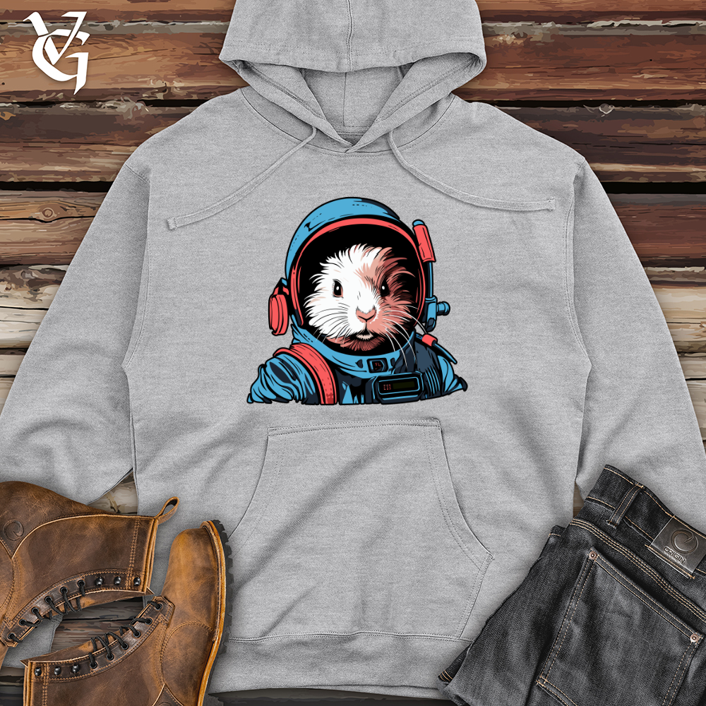 Viking Goods Guinea Pig Astronaut Midweight Hooded Sweatshirt Grey Heather / L
