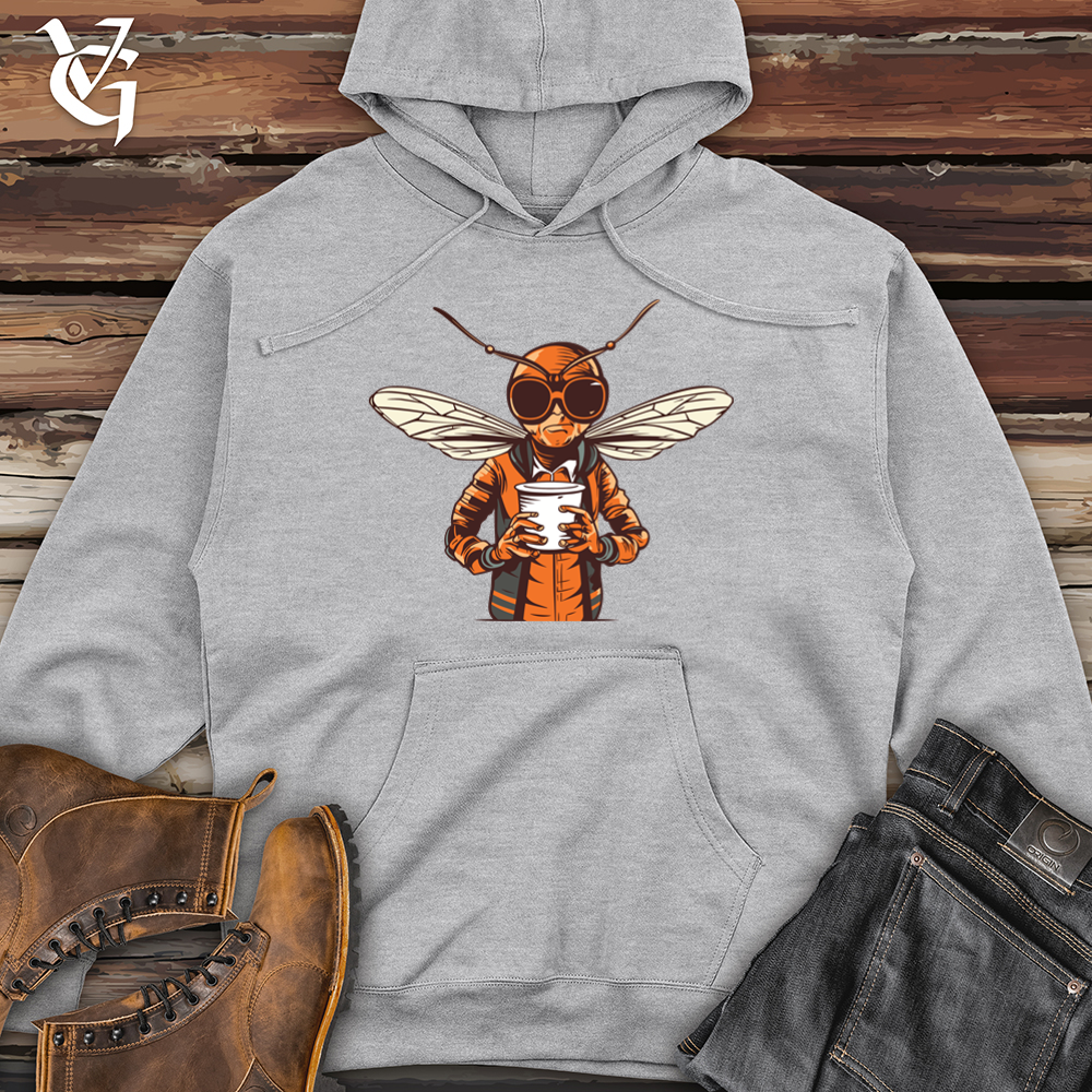 Viking Goods Hornet Buzz Blend Coffee Sip Midweight Hooded Sweatshirt Grey Heather / L