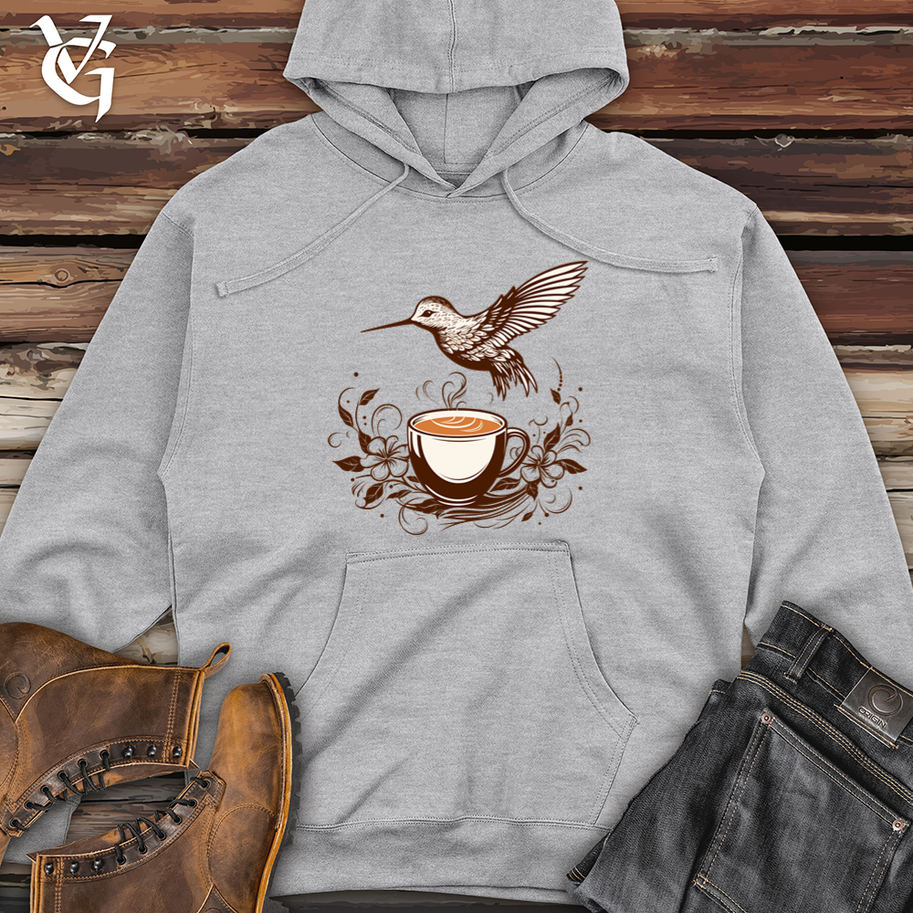 Viking Goods Hummingbird Coffee Crisp Midweight Hooded Sweatshirt Grey Heather / L