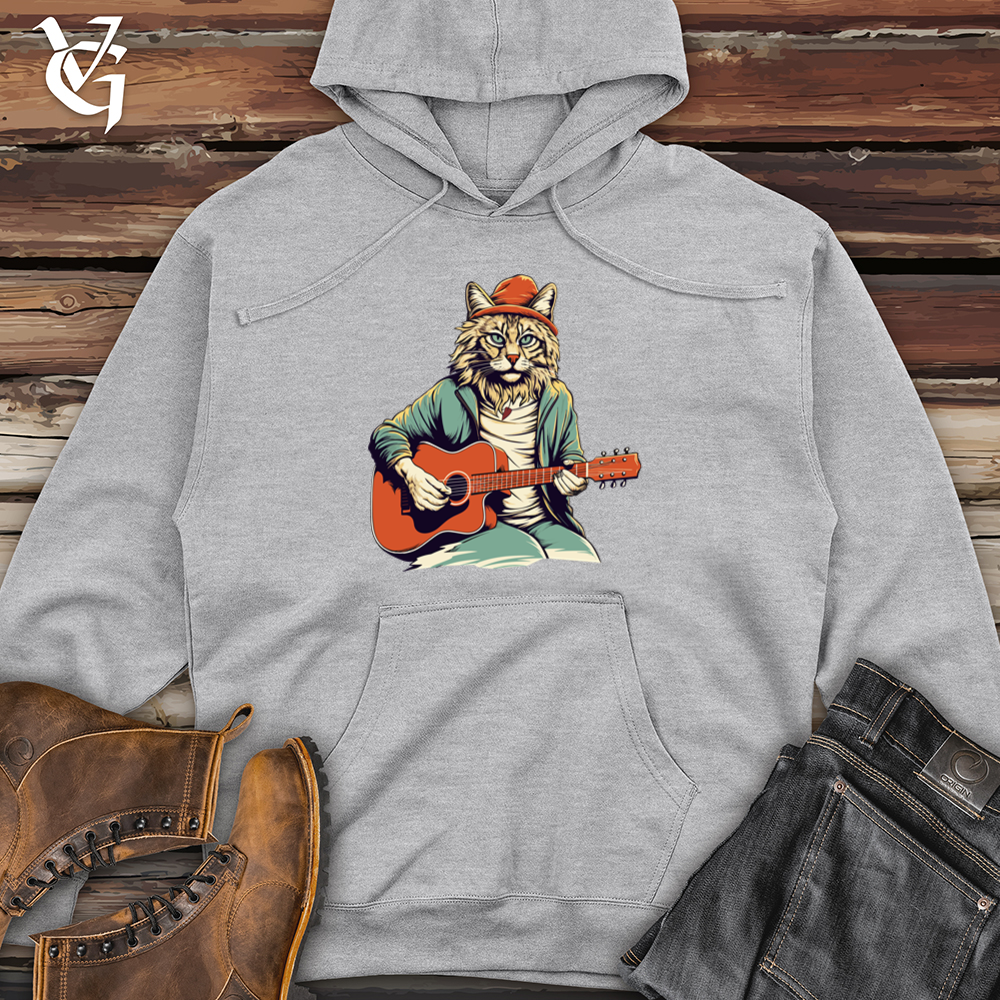Viking Goods Lynx Guitar Lullabies Midweight Hooded Sweatshirt Grey Heather / L