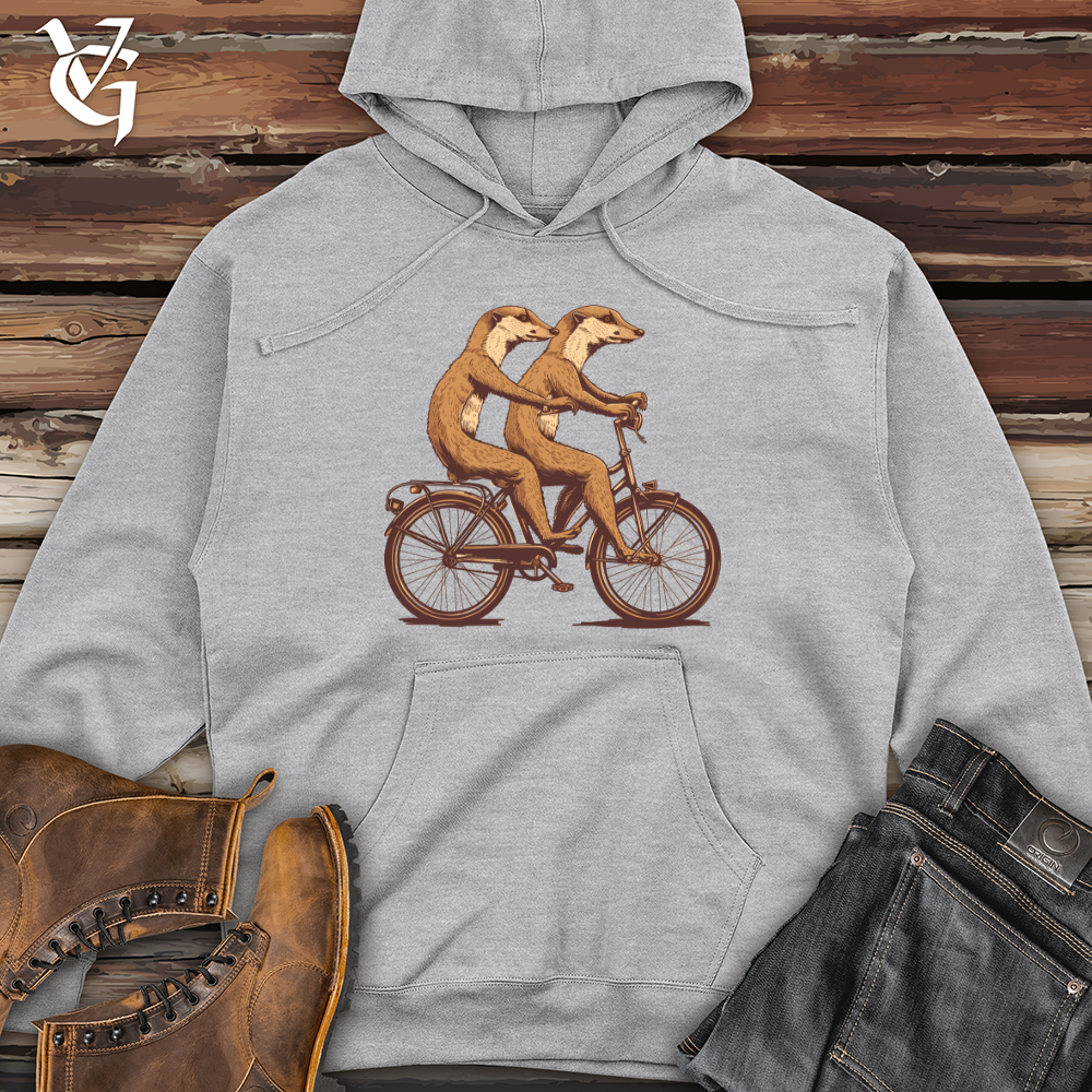 Viking Goods Meerkat Tandem Riders Midweight Hooded Sweatshirt Grey Heather / L