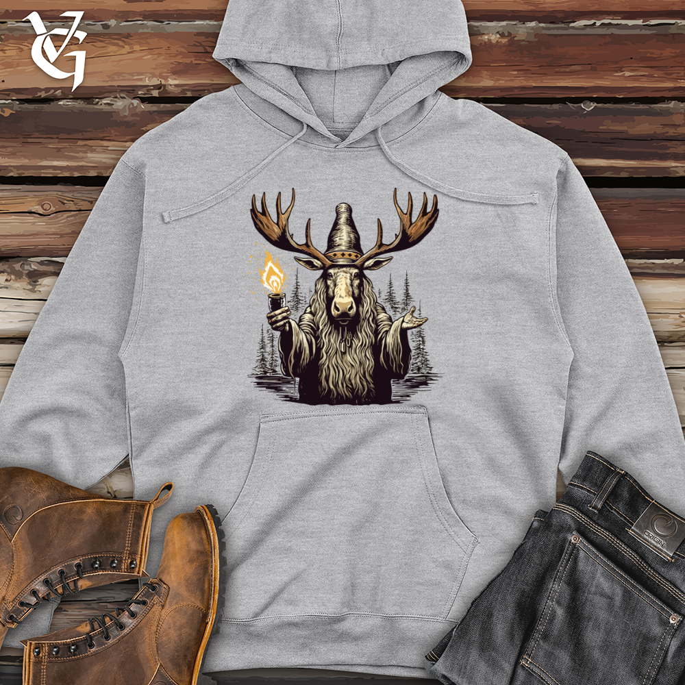 Viking Goods Moose Wizard Enigma Midweight Hooded Sweatshirt Grey Heather / L